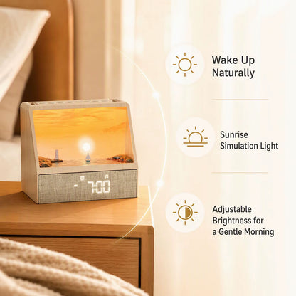 Sunrise Alarm Clock up Light Sleep Sound Machine 24 White Noise Adjustable Brightness Bedside