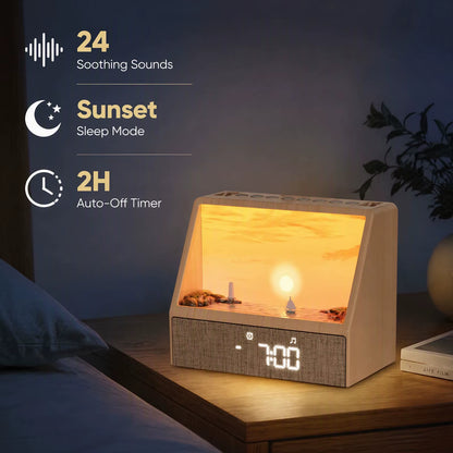Sunrise Alarm Clock up Light Sleep Sound Machine 24 White Noise Adjustable Brightness Bedside
